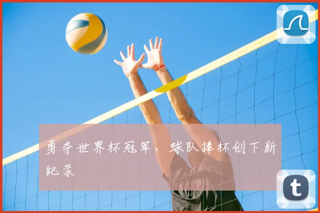 勇夺世界杯冠军，球队捧杯创下新纪录